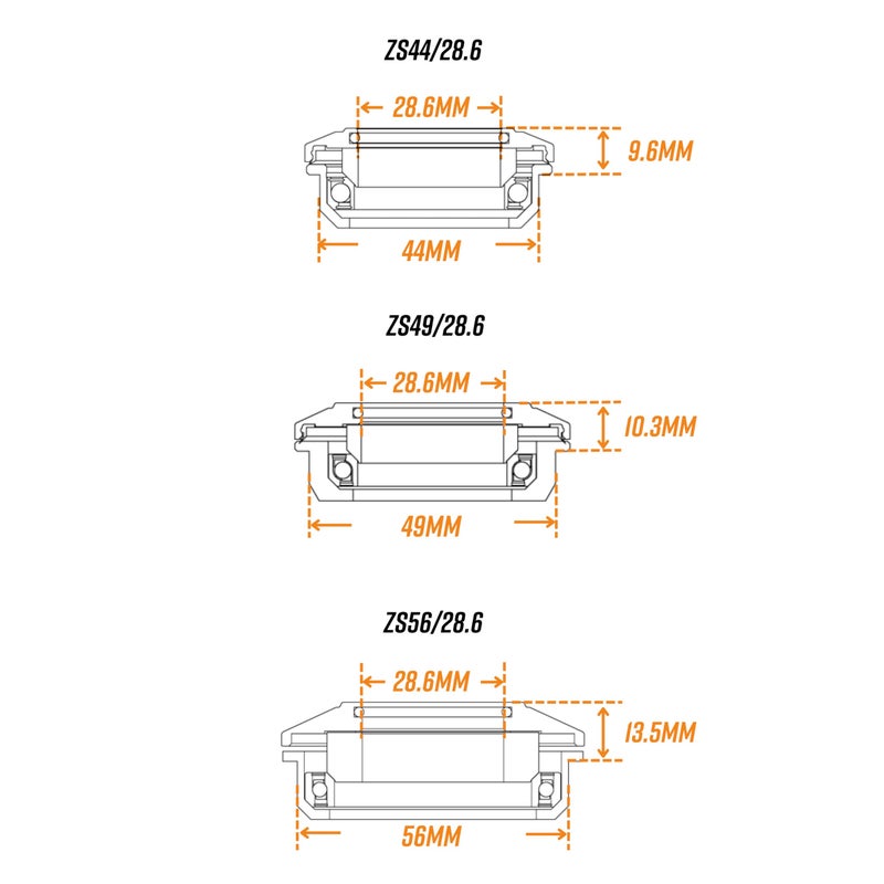 Funn Descend ZS44/28.6 Top Steering Set with Zero Stack Oblique Contact Bearings for Mountain Bike, Mountain Bike, BMX Bike, Road Bike and Gravel Bike - Image 5